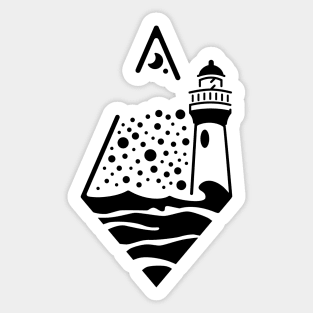 Lunar Lighthouse Sticker